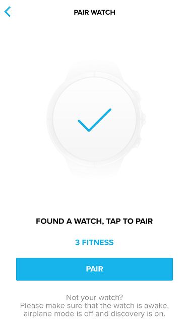 Parkoppla din klocka med Suunto-appen.