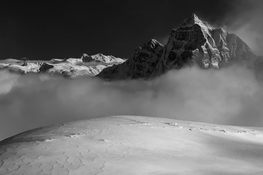 The West face of Mount Macdonald, one of Greg’s dream lines. A possible ski descent? (Image by Bruno Long)