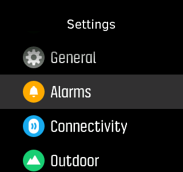 Settings menu Spartan