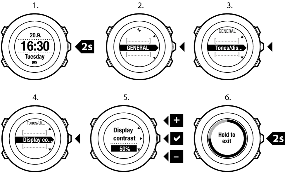 adjusting display contrast