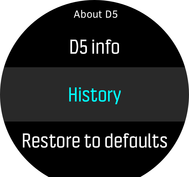 History menu D5