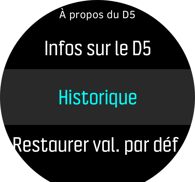 History menu D5