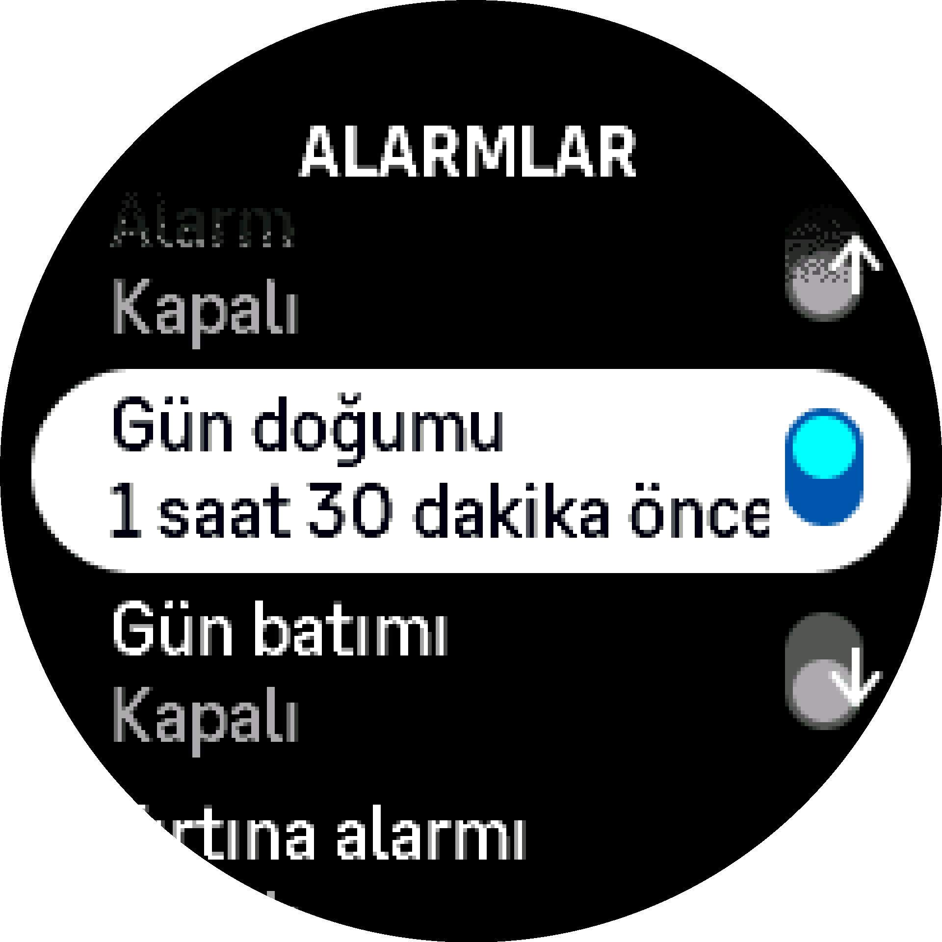 SunriseSunset alarm toggle S9PP