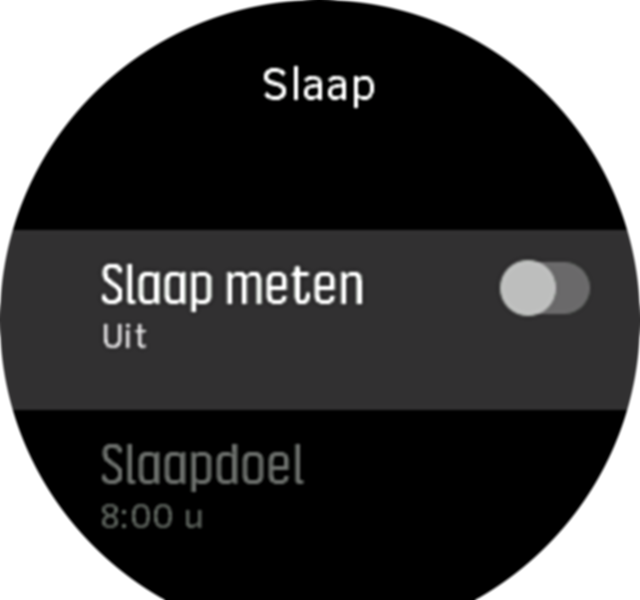 sleeptracking setting UltraSport