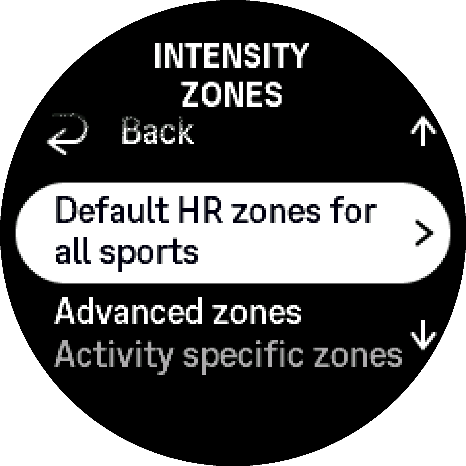 hr zones item