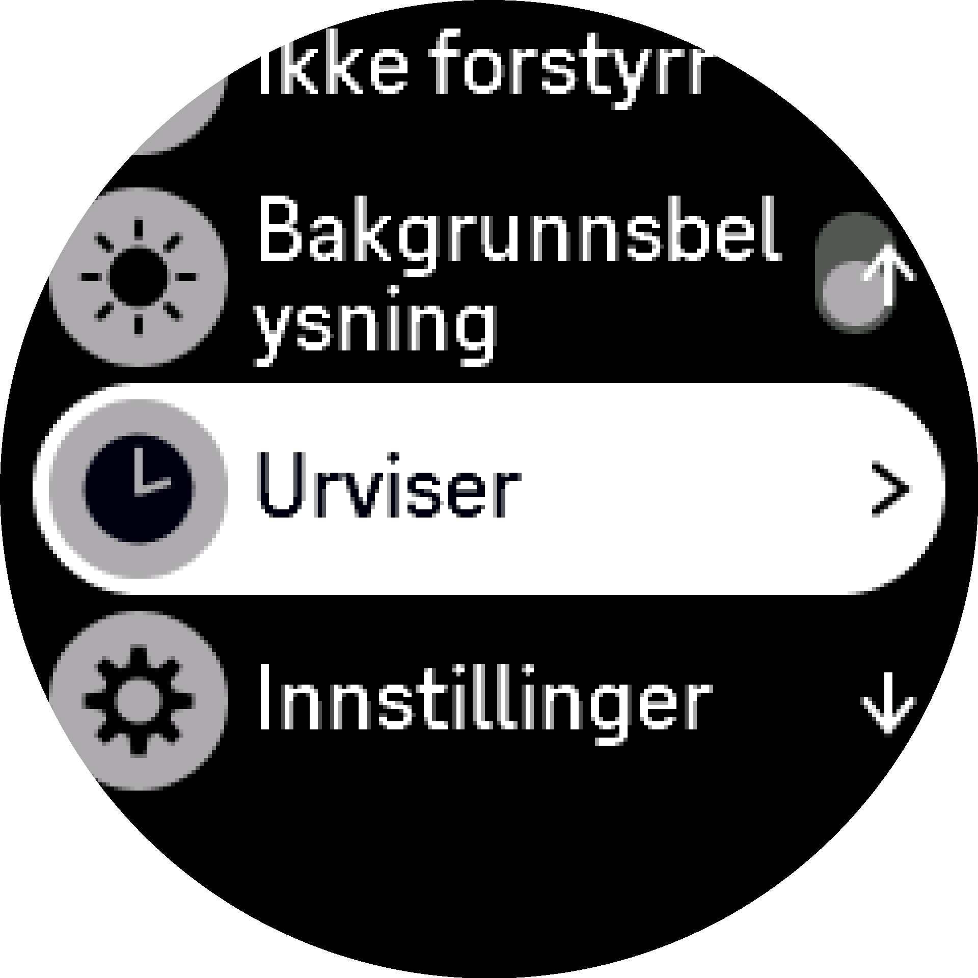 urskiveinnstilling S9PP