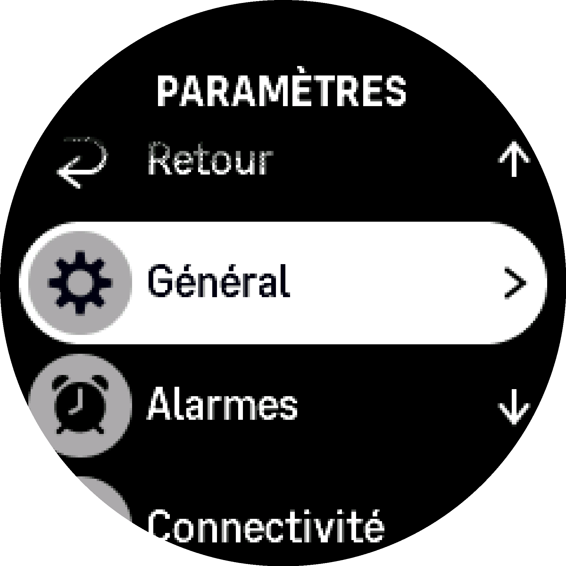 Settings menu S9PP