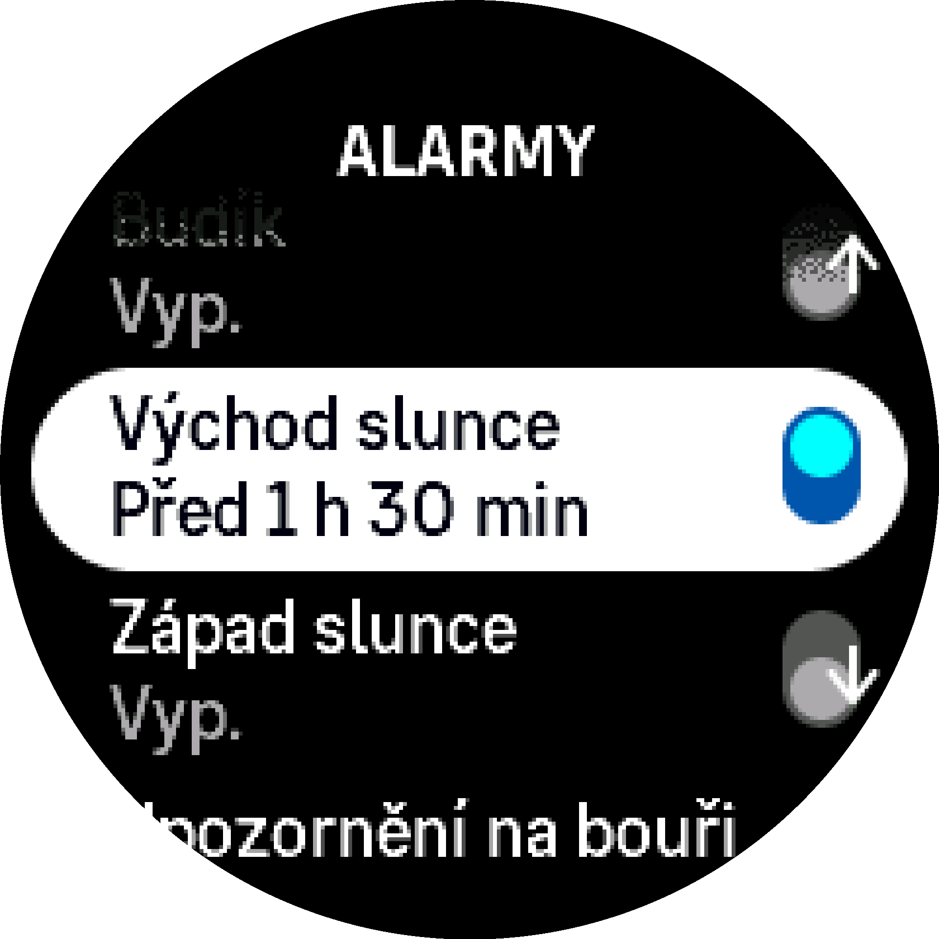 SunriseSunset alarm toggle S9PP