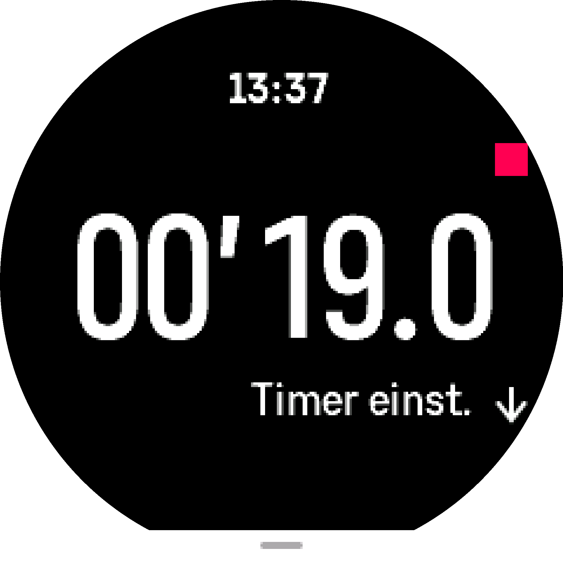 Timer-Widget Stoppuhr