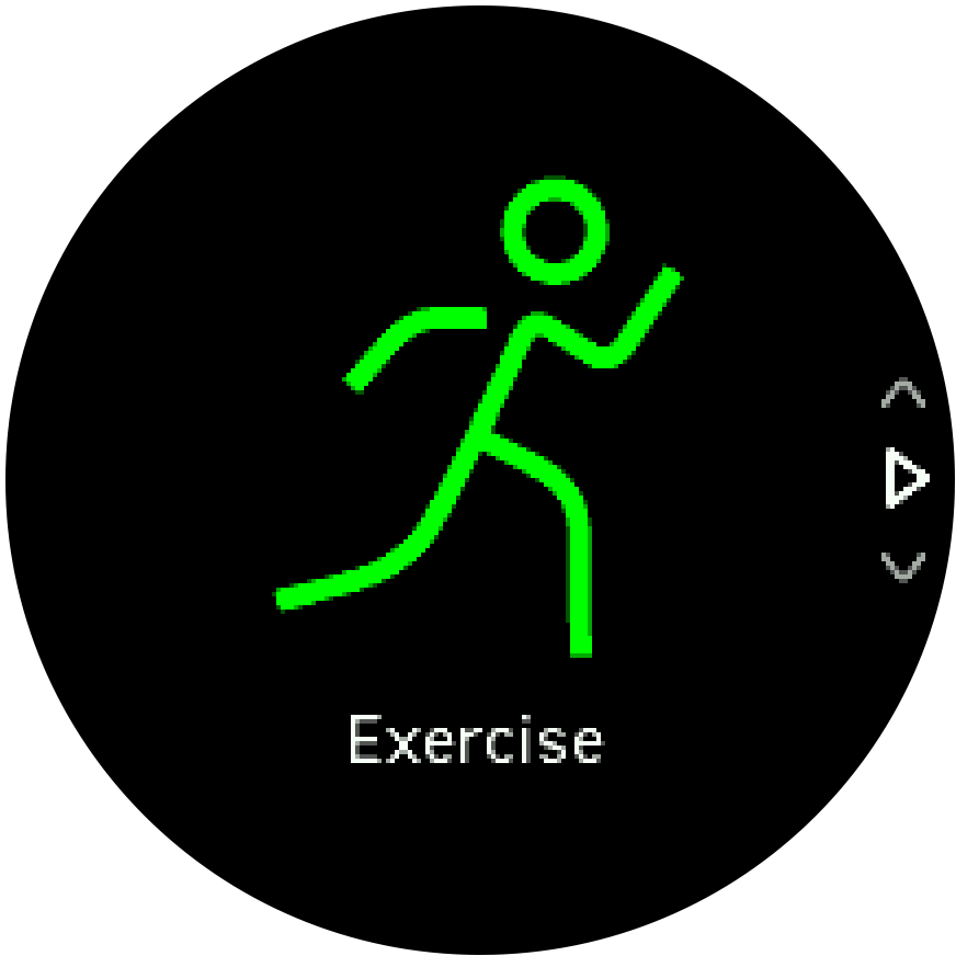 Suunto 5 - Features - Recording an exercise