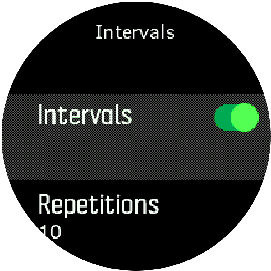 Pengaturan pelatihan Interval Trainer