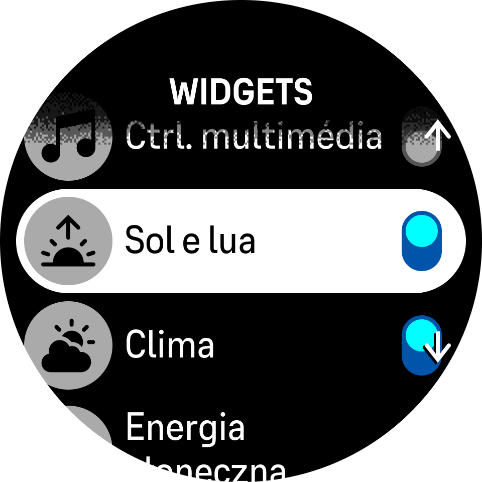 Activations/désactivations des Widgets