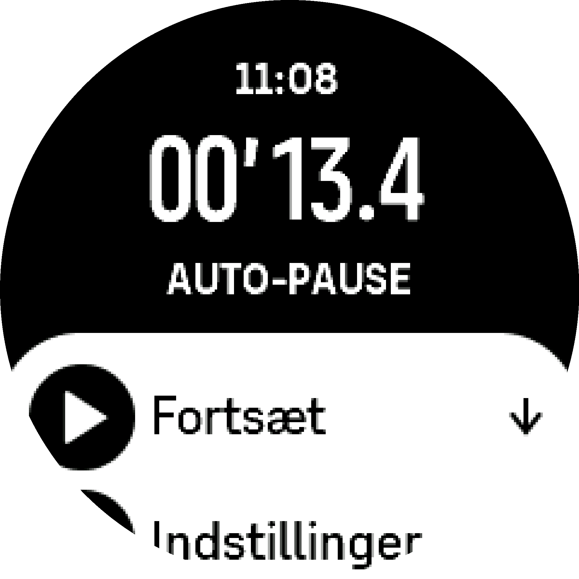 Suunto 9 Peak Pro Registrering af en træning Autopause