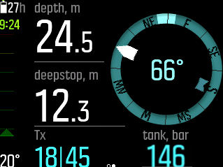 trimix compass steel black