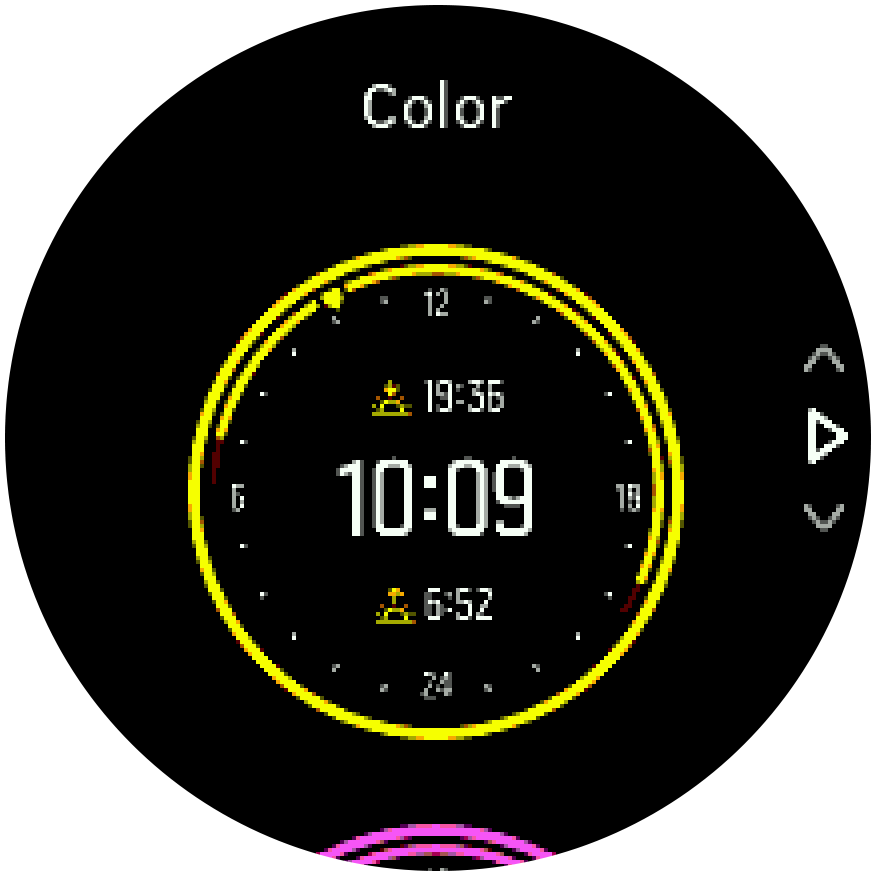 Trainer para sa kulay ng watch face