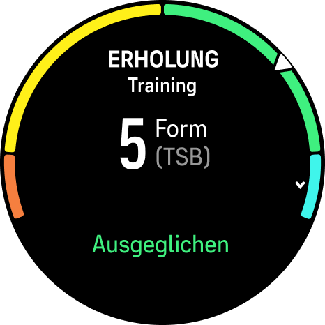 Erholungstraining-Widget