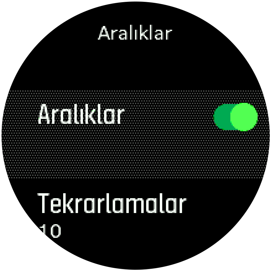 Aralıklı antrenman ayarları Trainer