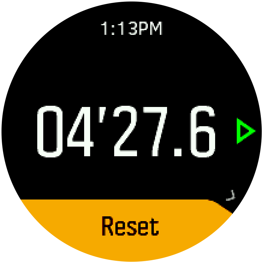 Stopwatch pause resume Trainer