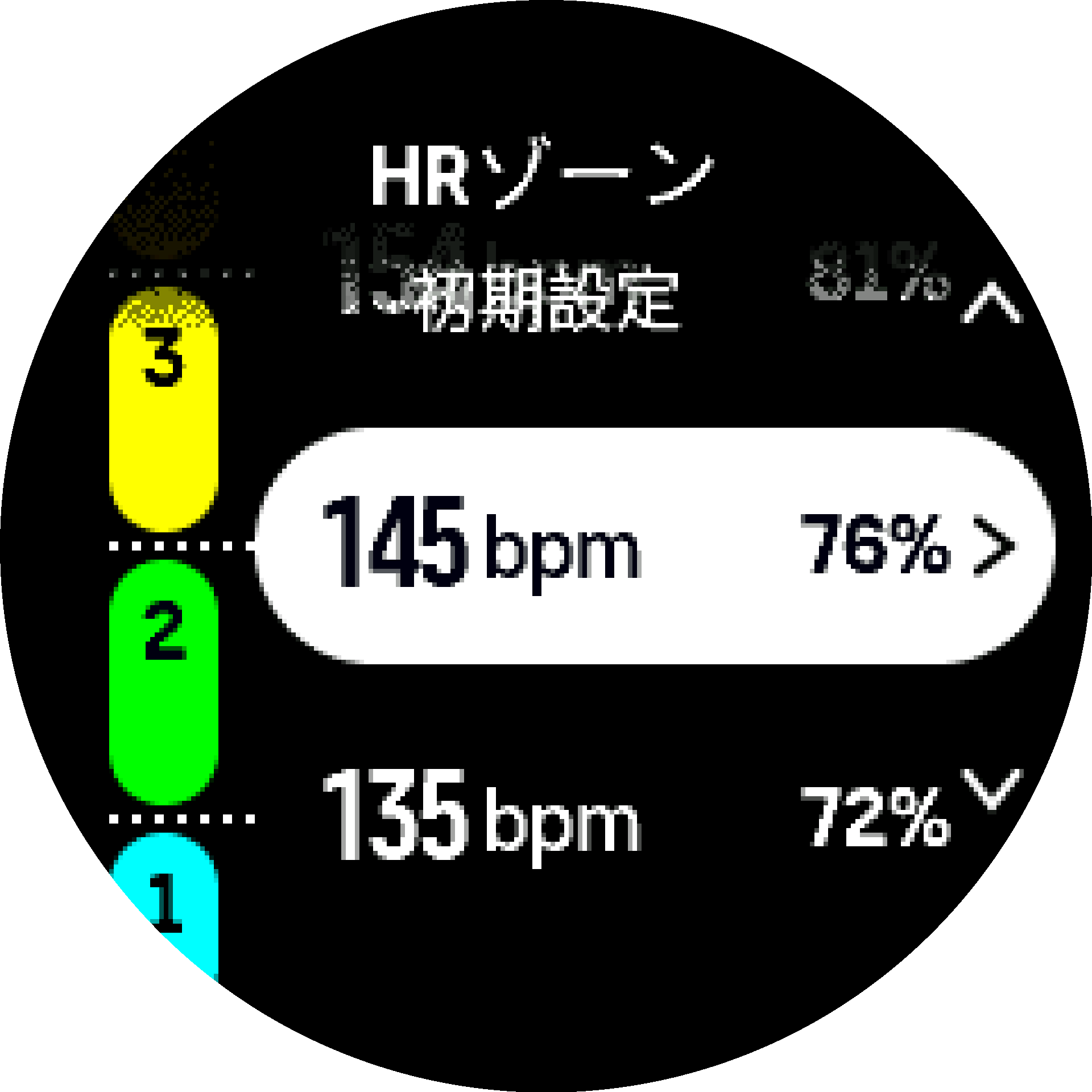 Suunto Race S - エクササイズの記録 - 運動強度ゾーン Suunto Race S - エクササイズの記録 - 運動強度ゾーン