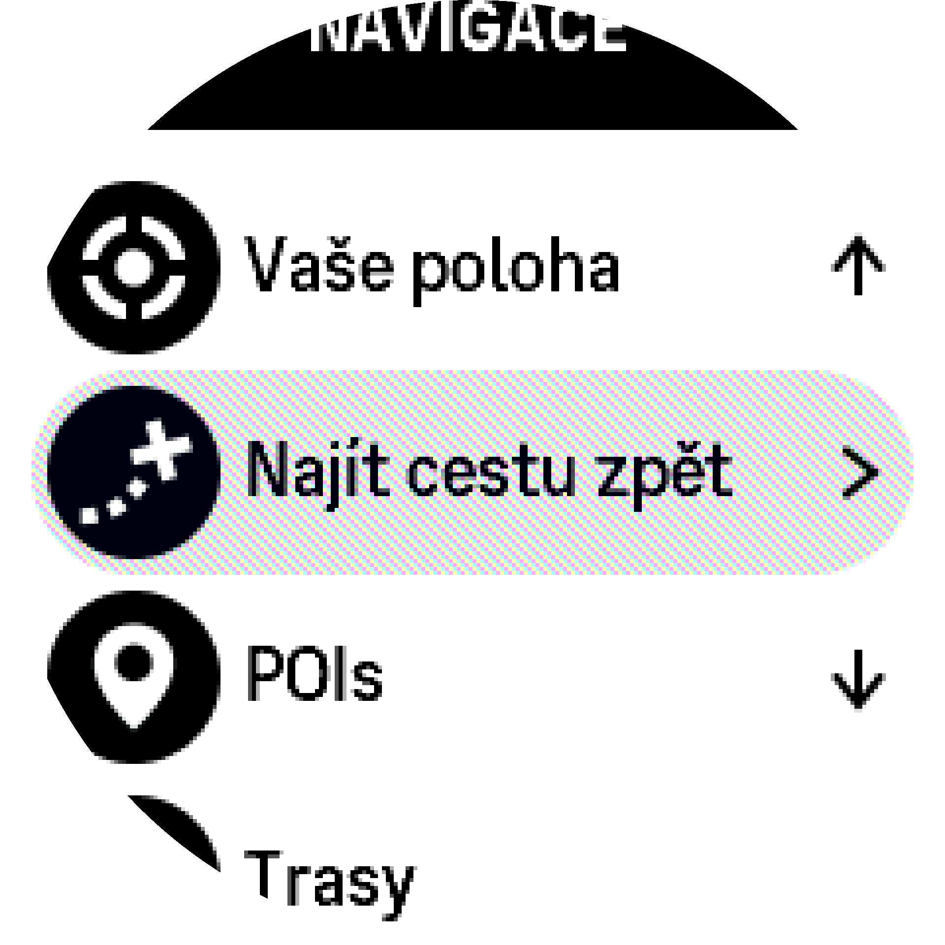 Přechod na Najít cestu zpět S9PP