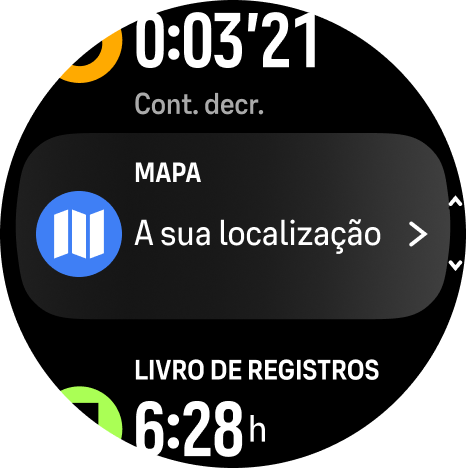 Race Menu do mapa