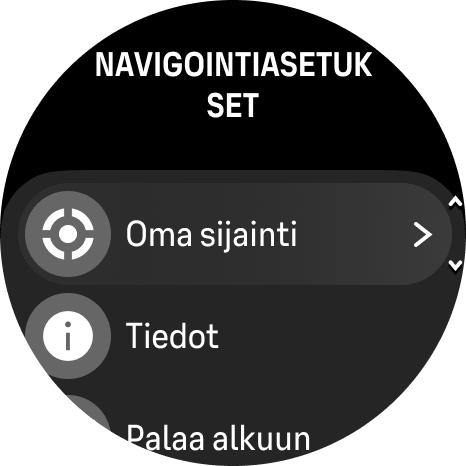 navigointivalinnat Race