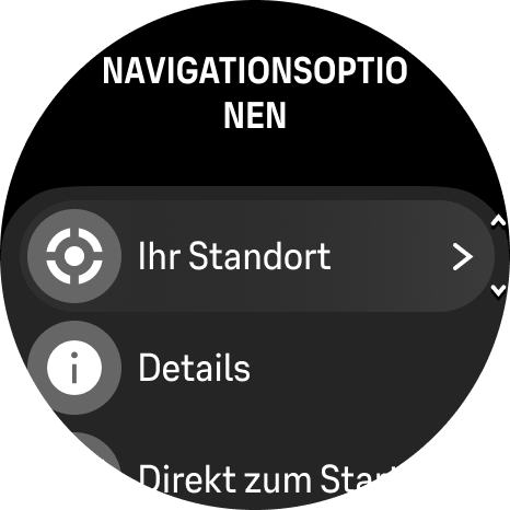 Navigationsoptionen Race