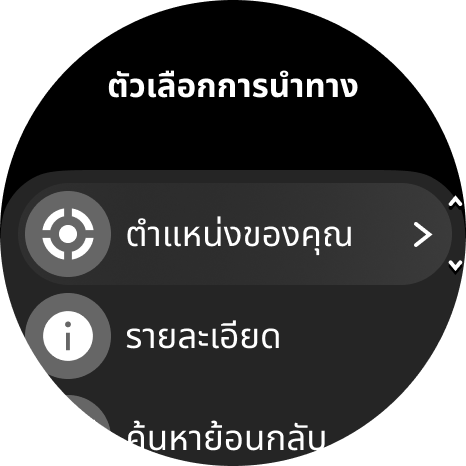 ตัวเลือกการนำทาง Race