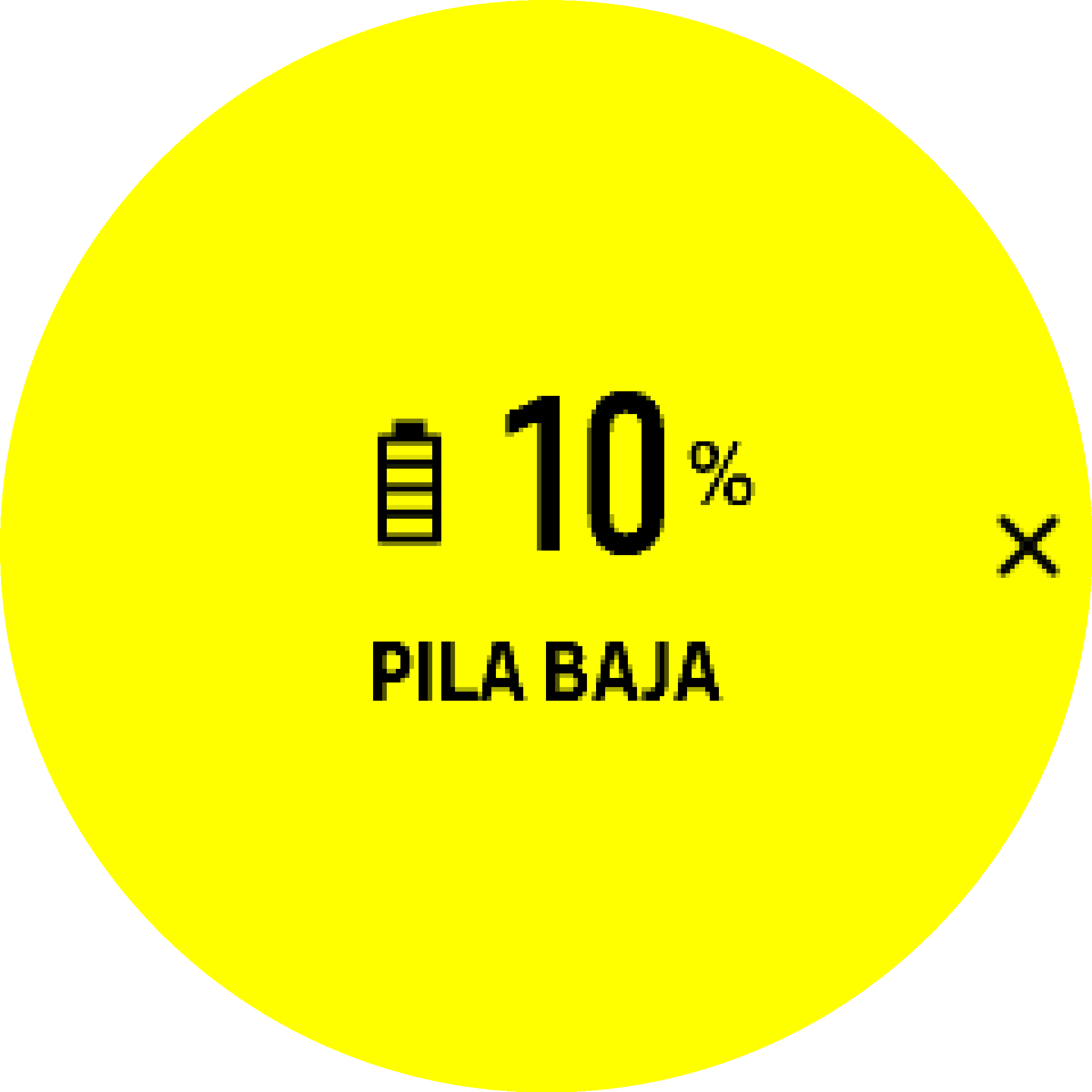 Предупреждение о заряде батареи S9PP