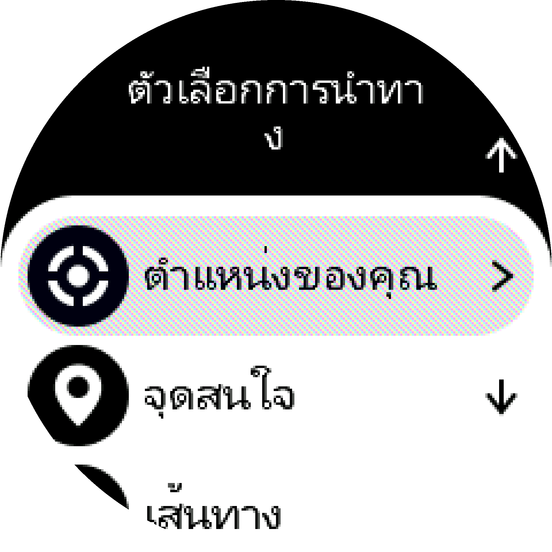 ตัวเลือกการนำทาง S9PP
