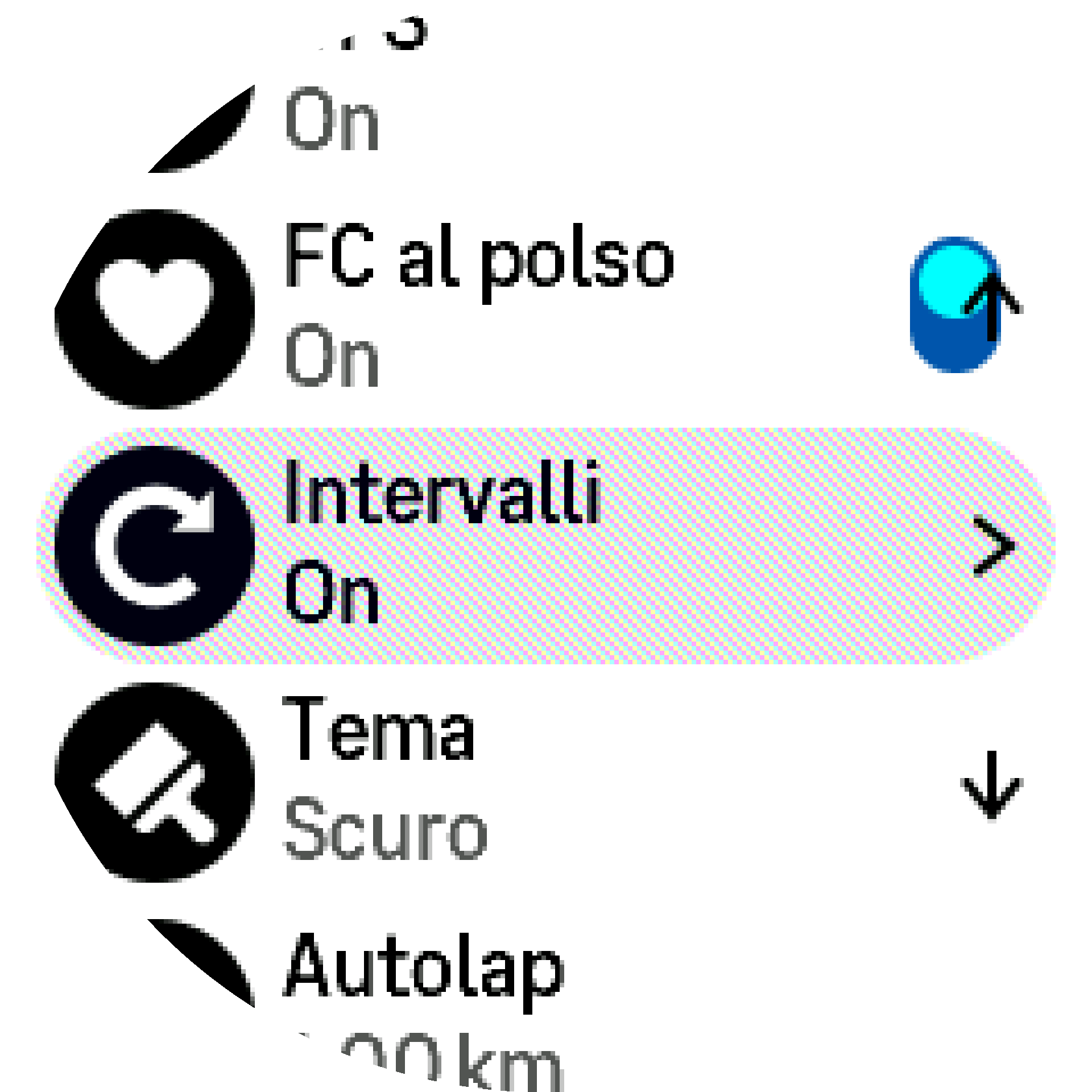 Innstillinger for intervalltrening S9PP