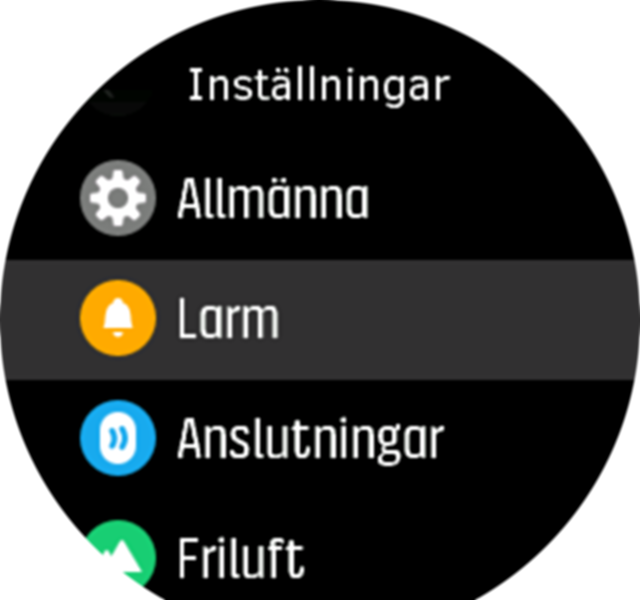 Settings menu Spartan