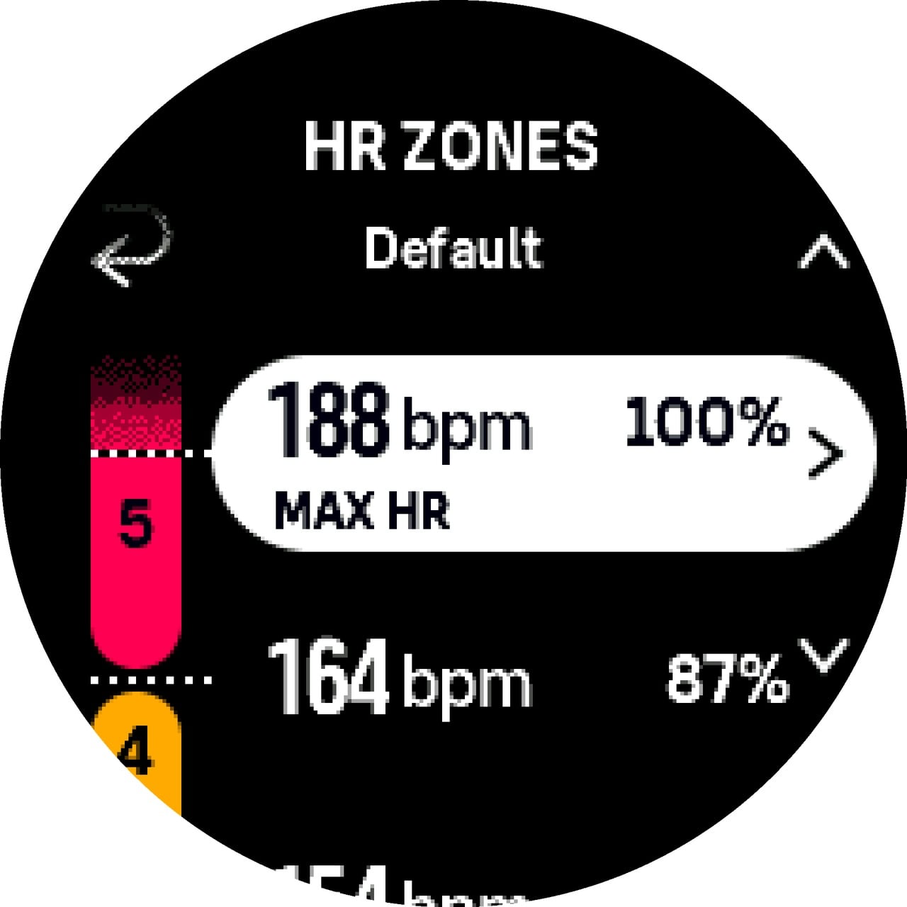 hr zones of suunto watch