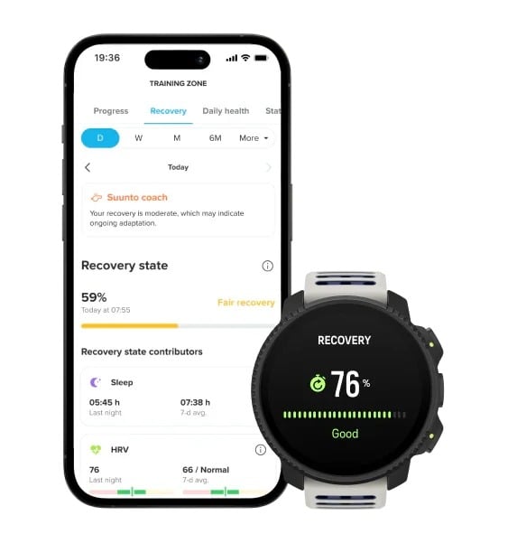 recovery widget of suunto