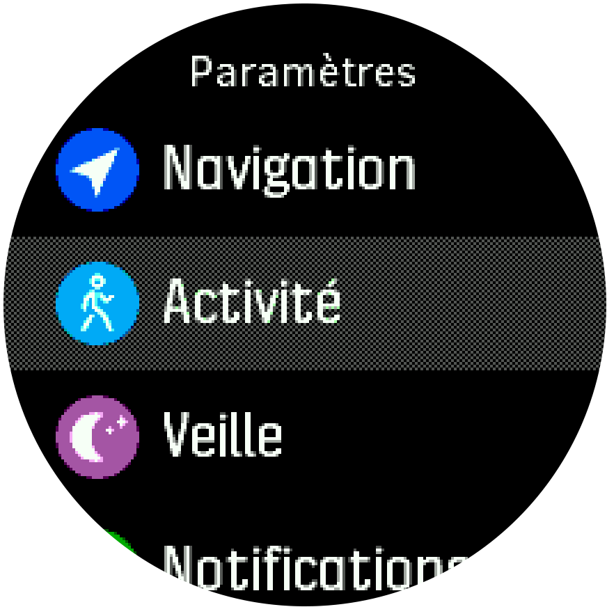 Menu des paramètres Spartan Trainer