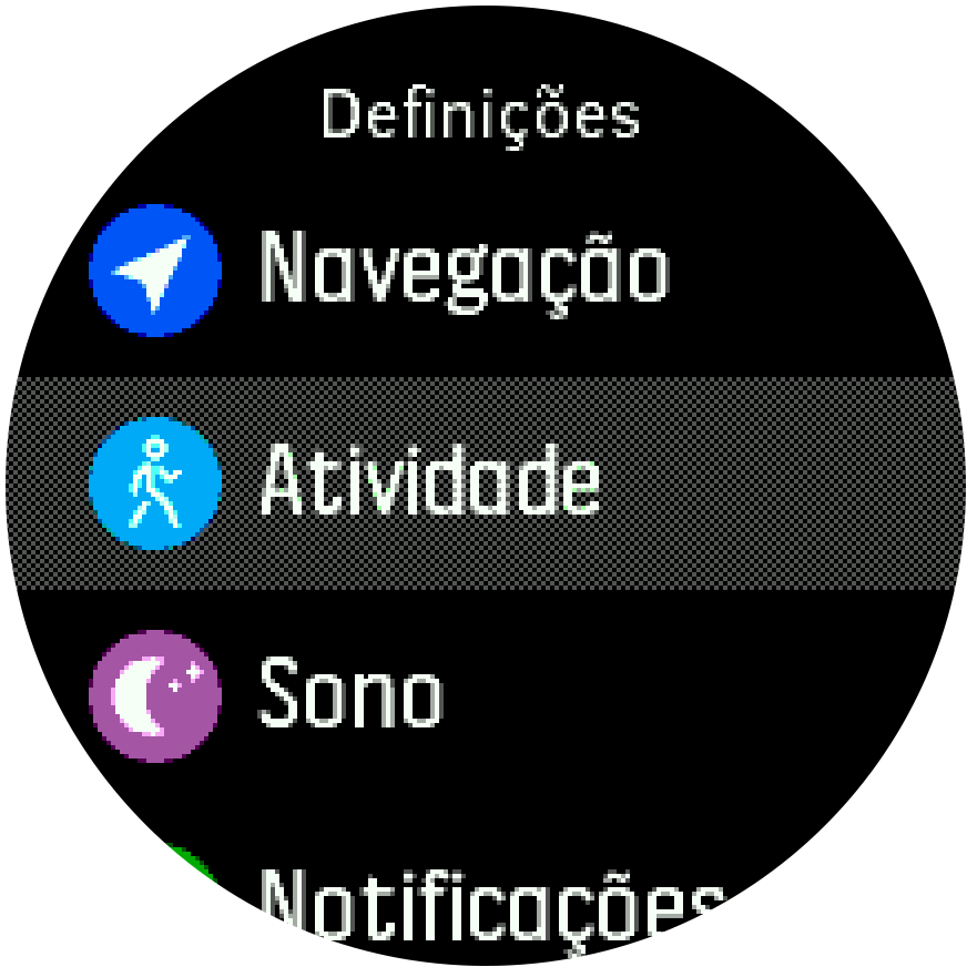 Menu das definições Spartan Trainer