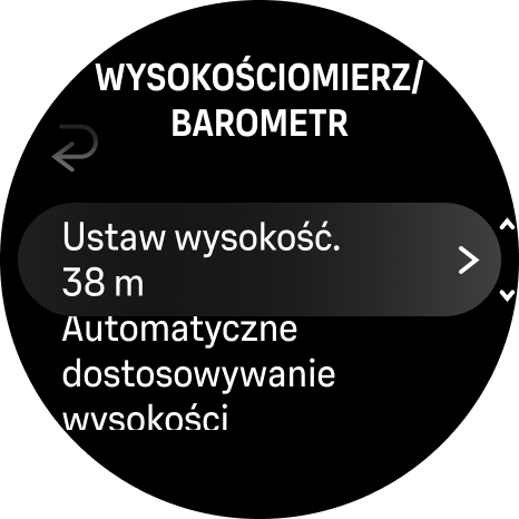 nastavenie nadmorskej výšky alti baro