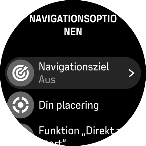 navigation options dilu