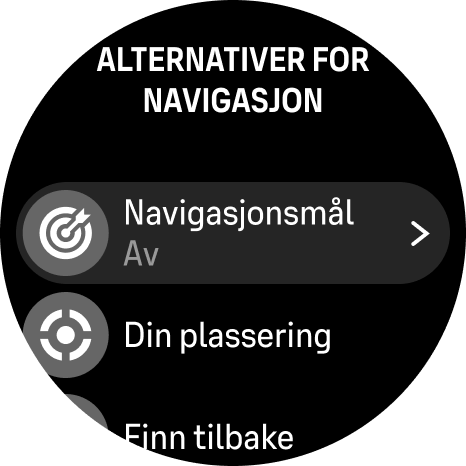 navigation options dilu