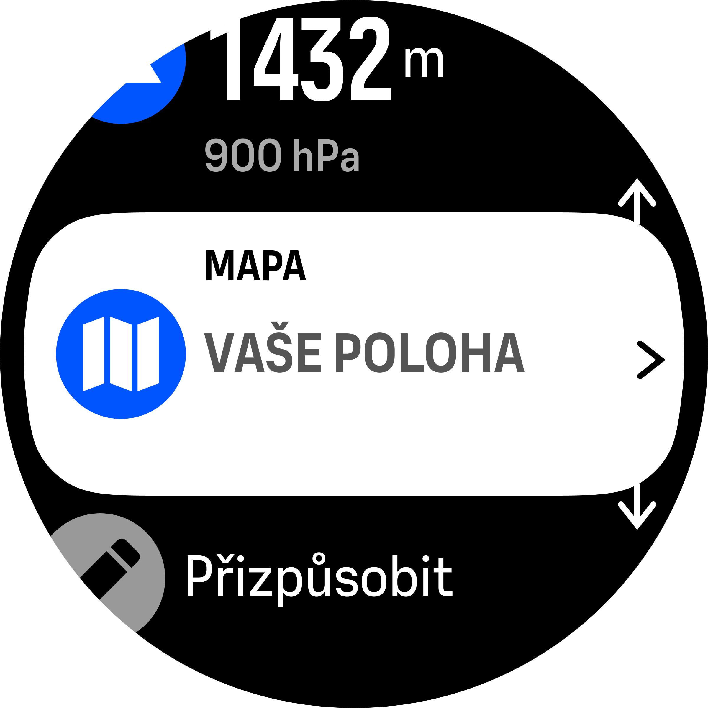 Položka nabídky mapy