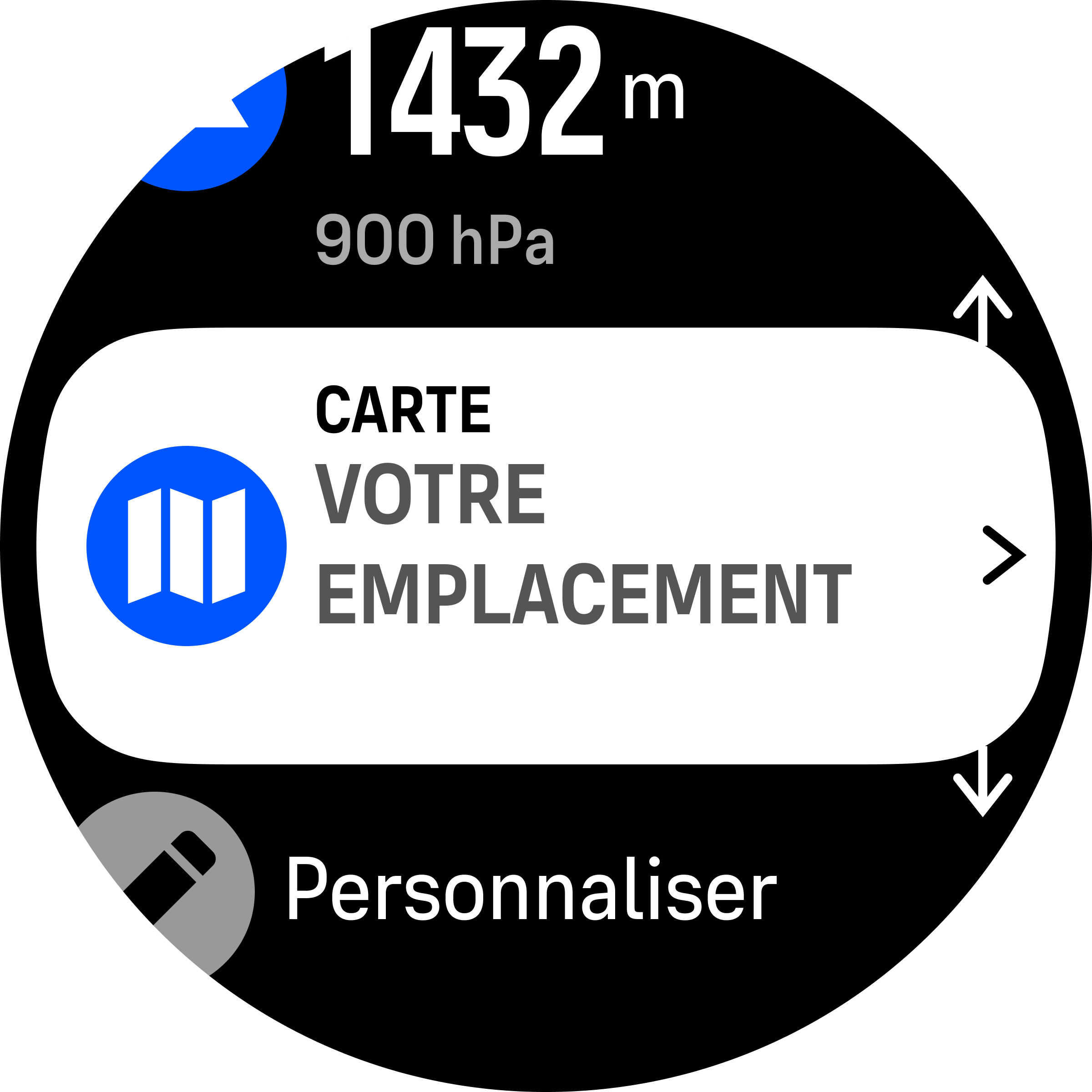 Élément du menu de la carte