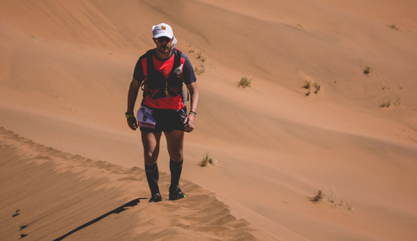 Roberto Andreoli corsa nel deserto per iniziativa charity