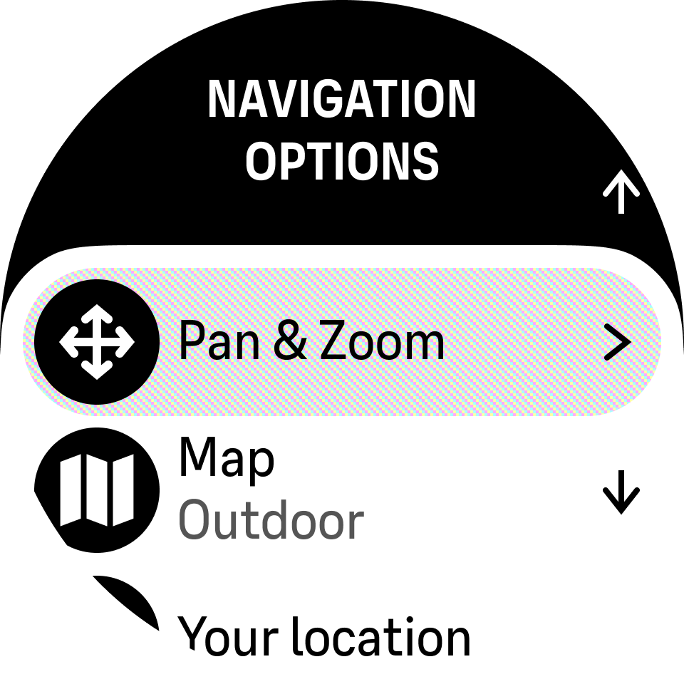 možnosti navigácie Orca
