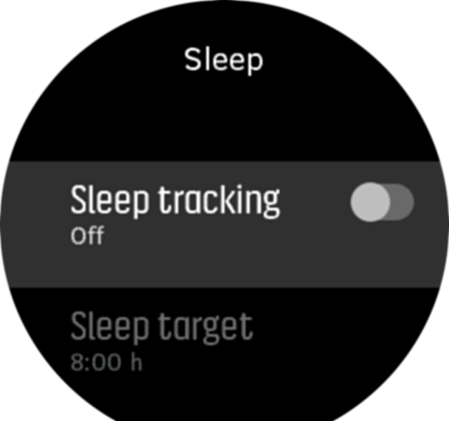 sleeptracking setting UltraSport