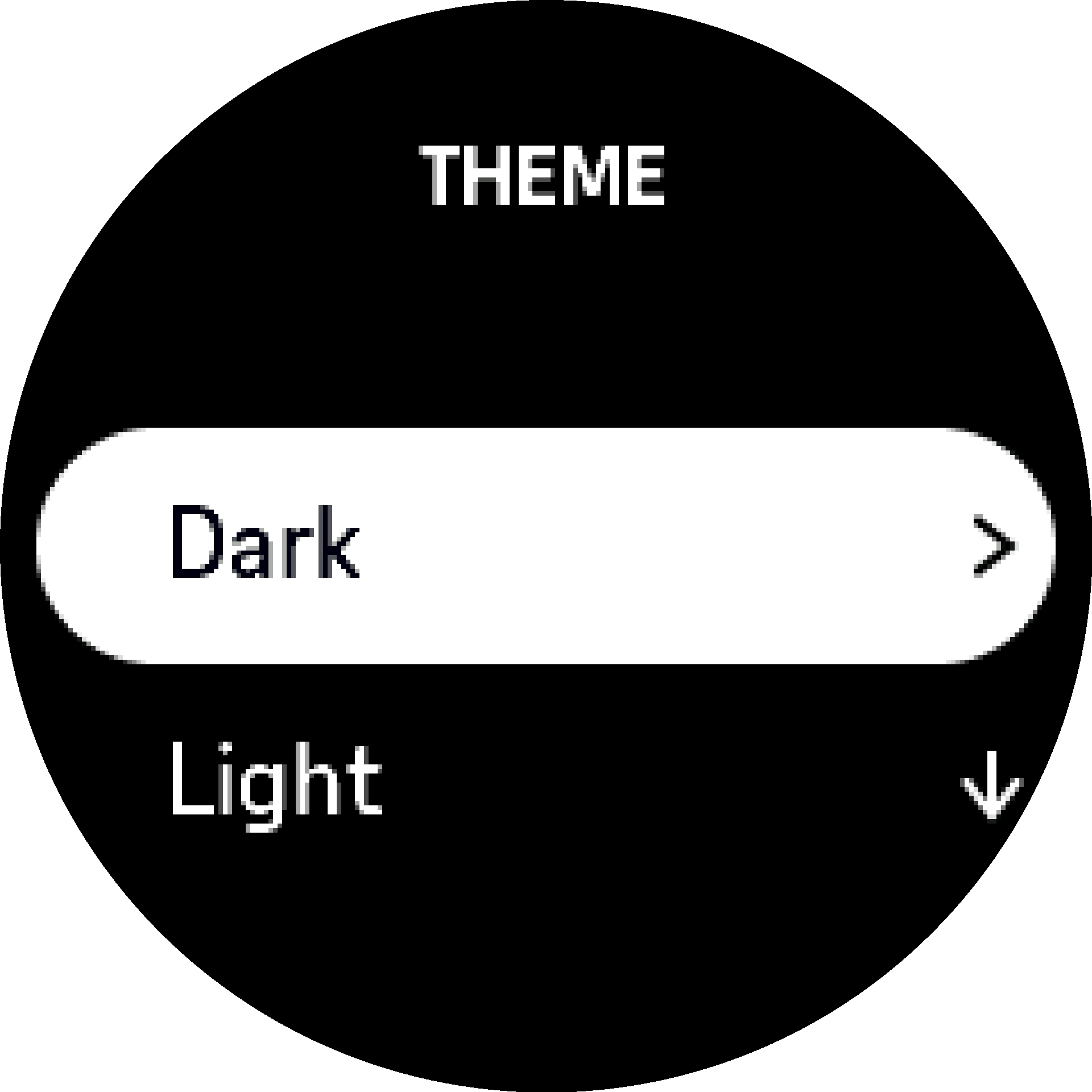 dark theme item