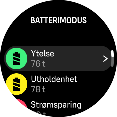 battery mode