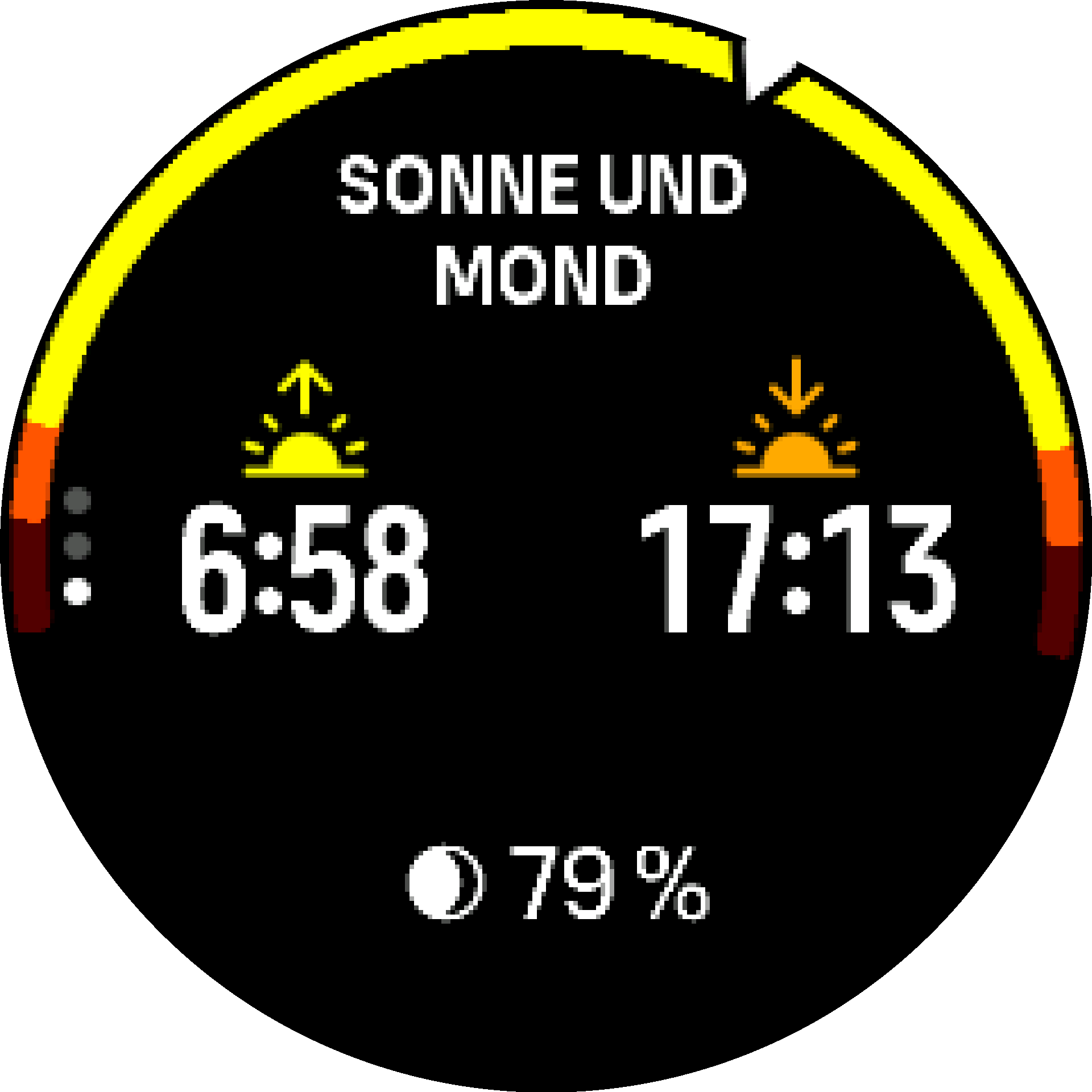 Outdoor-Widget Sonnenaufgang/-untergang