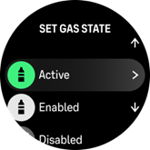 itakda ang estado ng gas