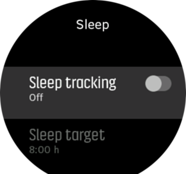 sleeptracking setting UltraSport