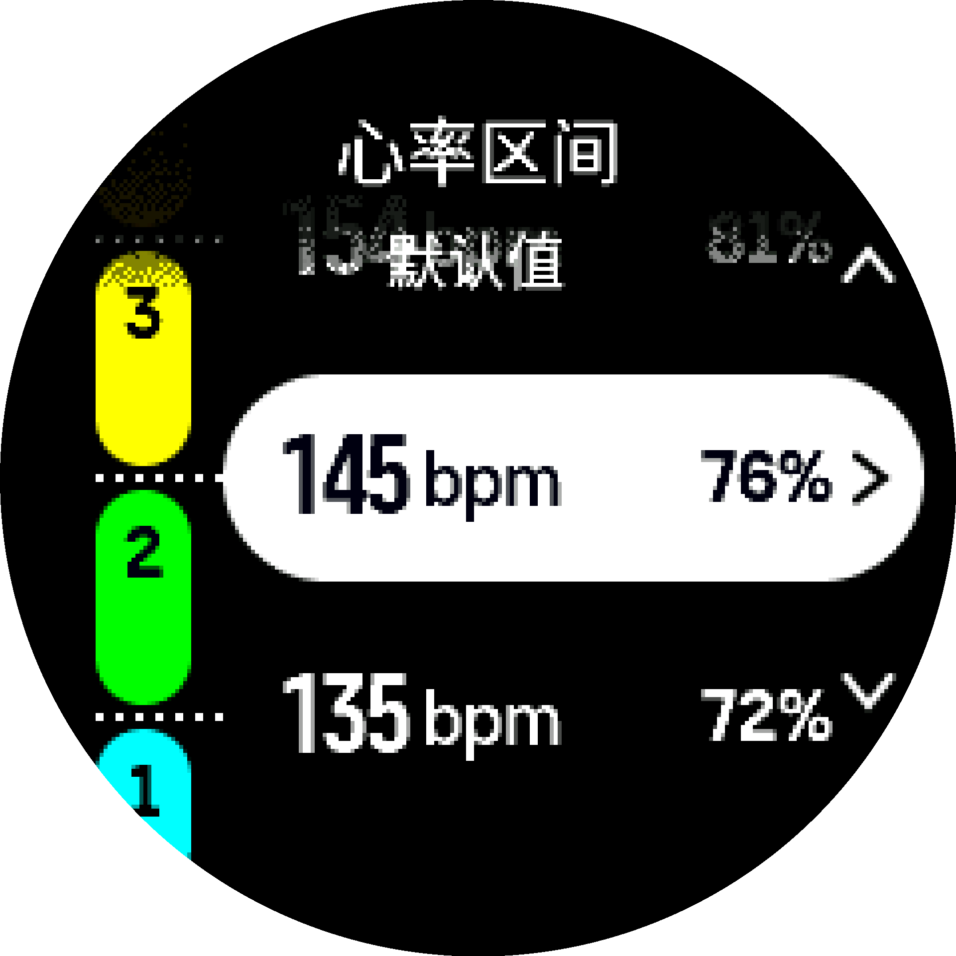 默认心率区间 S9PP